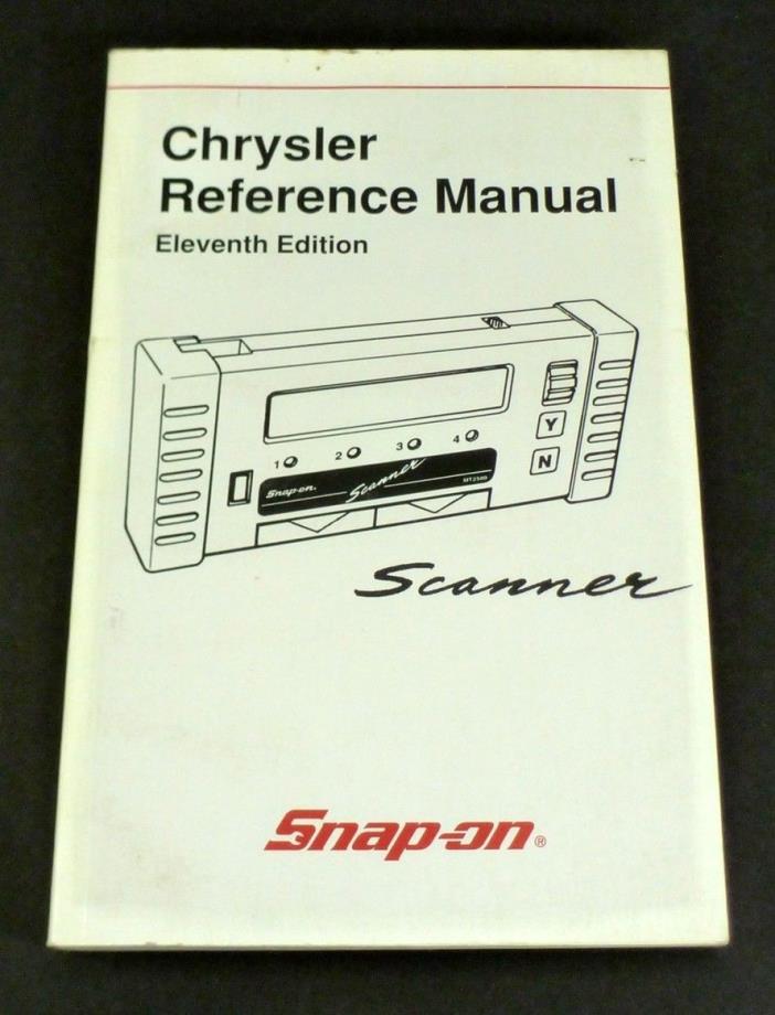 SNAP-ON CHRYSLER Reference Manual 11th Edition Scanner 2001