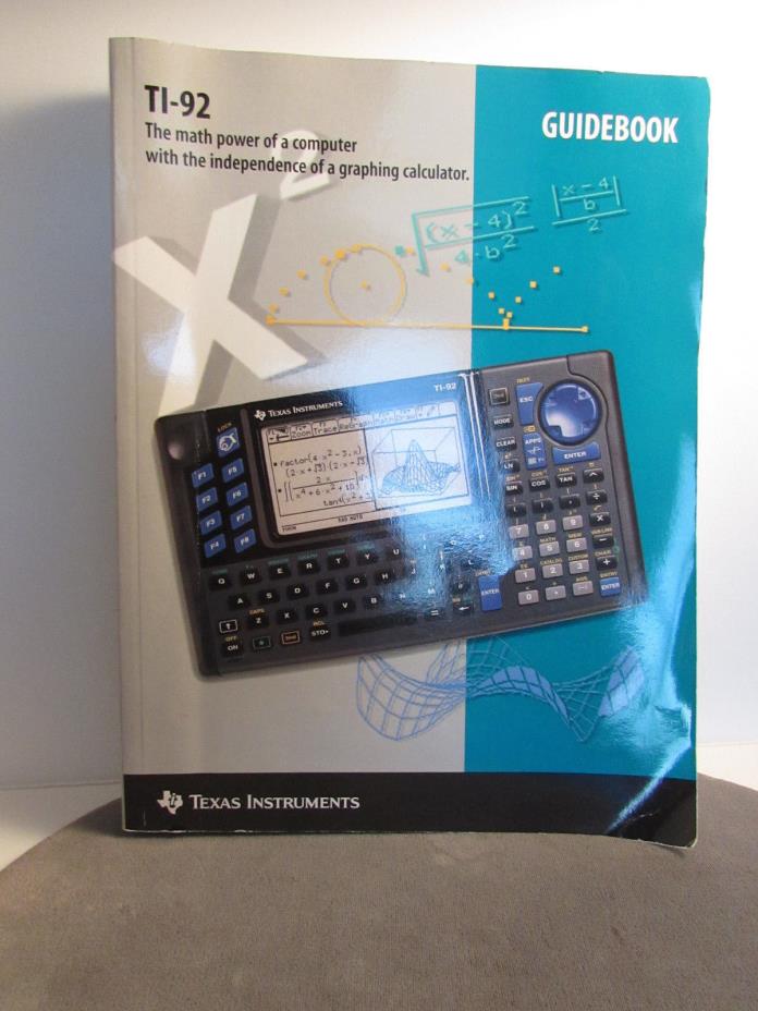 1995 TEXAS INSTRUMENTS TI-92 GRAPHING CALCULATOR GUIDEBOOK OWNERS MANUAL