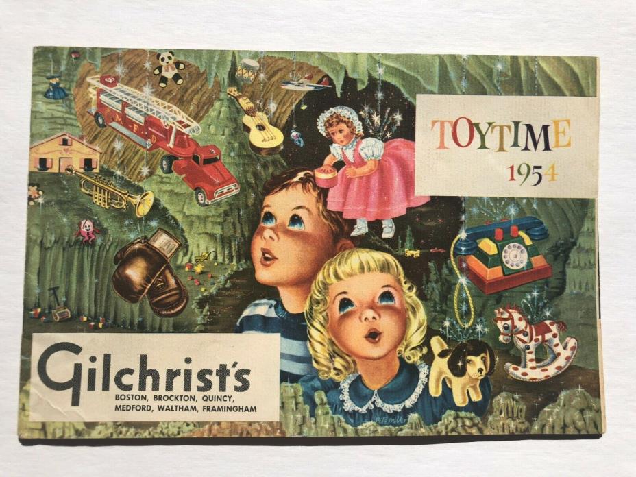1954 Gilchrist's Toytime Children's Toy Catalog w/ Dolls, Western, Games