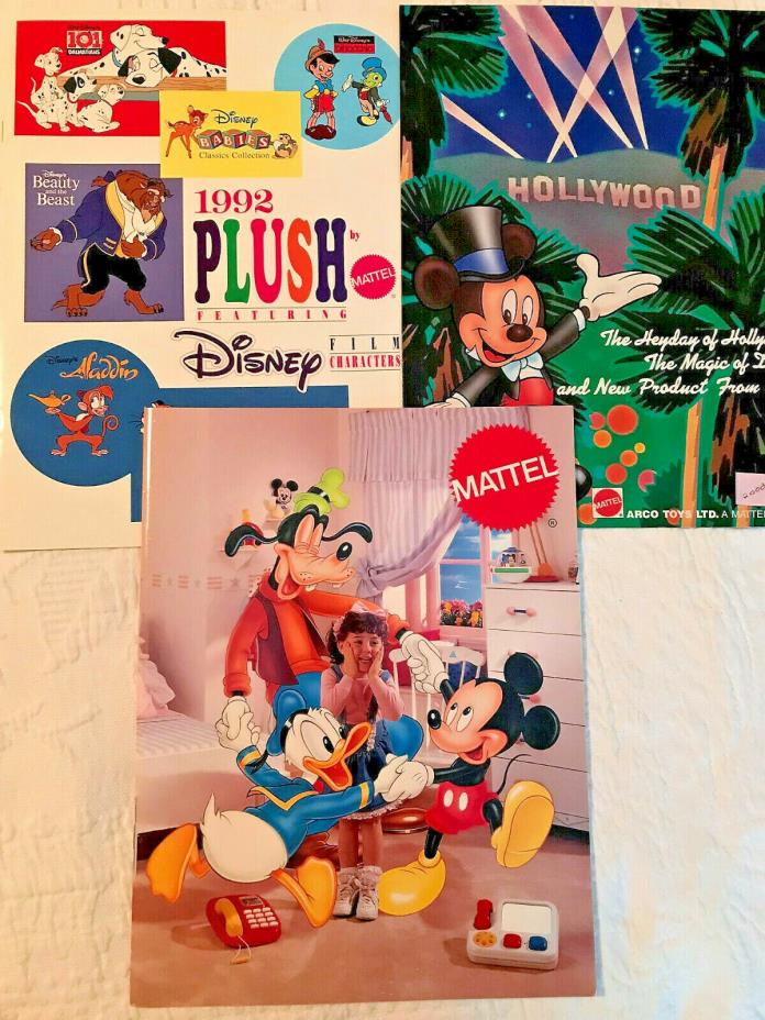 3 Vintage Mattel Disney Infant/Toddler/Preschool Trade Catalogs 1992, 2000