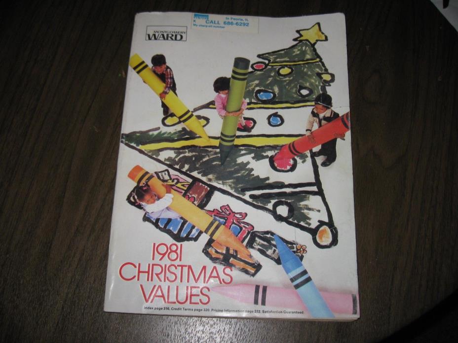 VINTAGE PAPERBACK  MONTGOMERY WARD  1981 CHRISTMAS VALUES  CATALOG