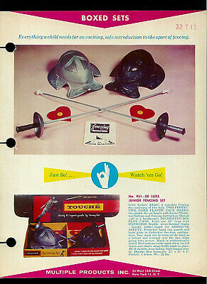 1950's Multiple Products De Luxe Junior Fencing Set No 951 Dealer Sheet Page