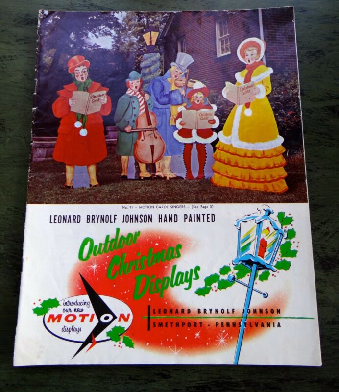 RARE 1957 LEONARD BRYNOLF JOHNSON Outdoor Christmas Display CATALOG Smethport PA
