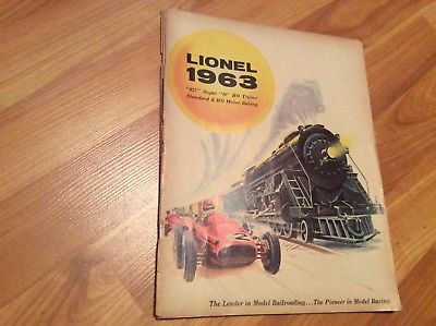 1963 LIONEL O HO Trains HO motor racing catalog
