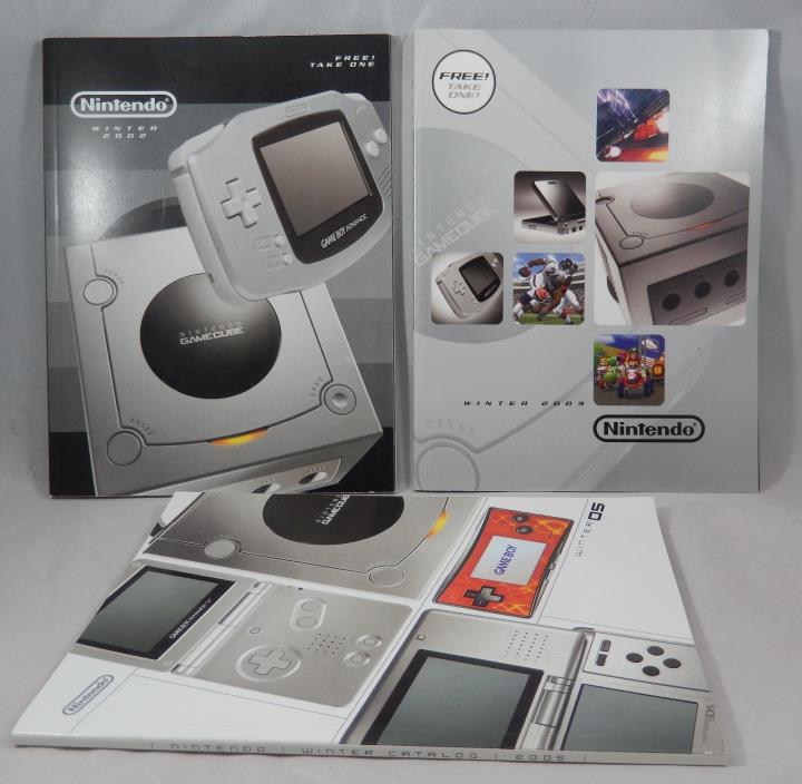 Nintendo Winter Product Catalog Lot 2002 2003 & 2005 Gamecube DS Gameboy Advance