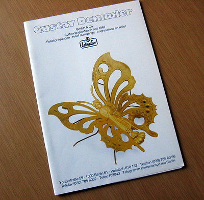GUSTAV DEMMLER EMBOSSED CUTOUTS Stampings CATALOG Scrapbook FOIL Decorative 1987