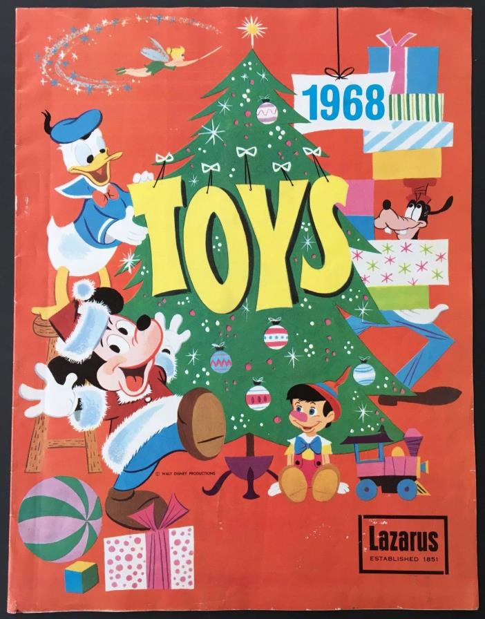 1968 LAZARUS CHRISTMAS TOY CATALOG - MICKEY MOUSE DISNEY COVER