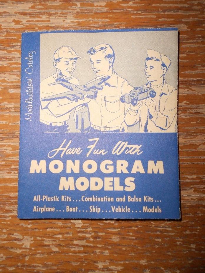 vintage 1950's small size monogram fold out builders catalog nice shape used