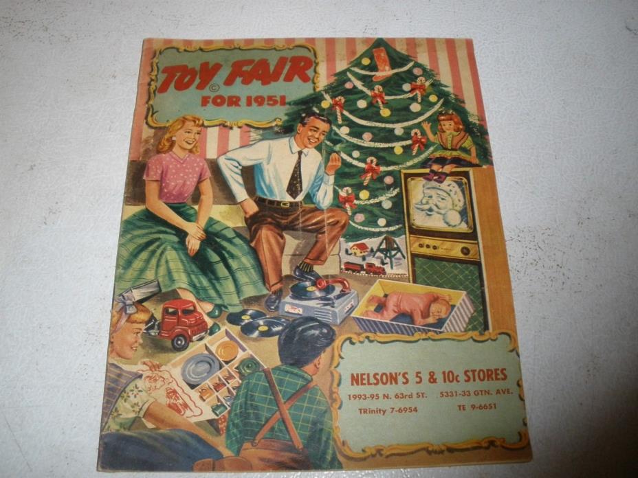 VINTAGE 1951 Toy Fair Sample Book Christmas Catalog