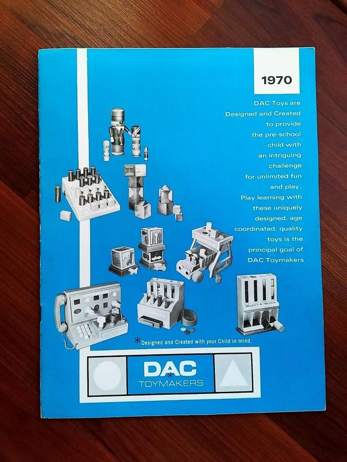 1970 DAC Toymakers Toy Catalog Switch Board Nesting Toys Clown Act