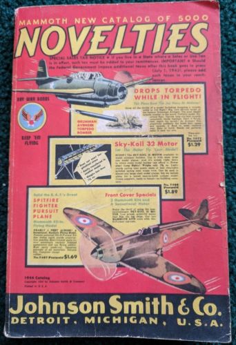 1944 Johnson Smith Novelties Catalog w/ Hitler Piggy Bank