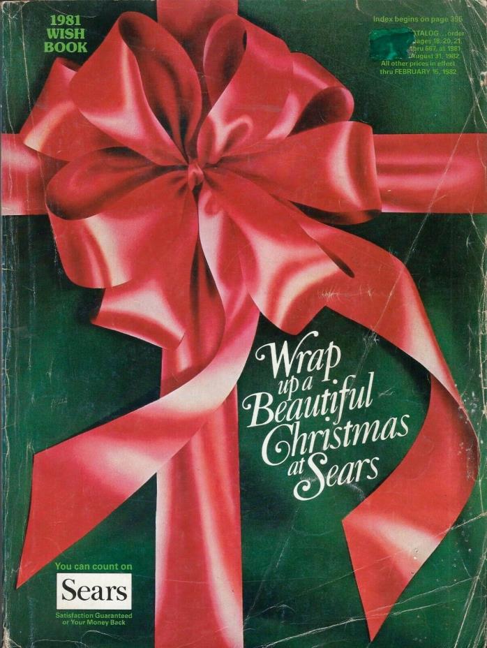 SEARS WISH BOOK FOR THE 1981 SEASON CHRISTMAS CATALOG
