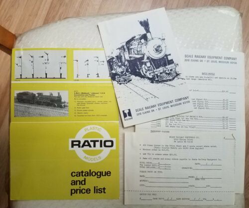 1975 Scale Railway Equipment Ratio MODELS CATALOG AND PRICE LIST/ORDER FORMS