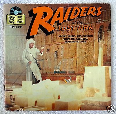 1981 Vintage INDIANA JONES RAIDERS OF THE LOST ARK Story Book & Record  LP