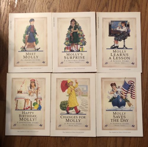 American Girl Molly Books Lot Of 6 Meet Surprise Happy Birthday Saves The Day