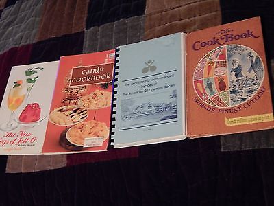 Lot of 4 - Cookbooks - The New Joys of Jell-O + Cutco + American Oil Chemists' +