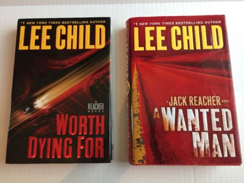 Lot 2 Lee Child HC Book Jack Reacher Worth Dying For and A Wanted Man