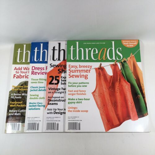 Lot of (4) Taunton’s Threads Magazines 2006 Jan Mar Jul Nov 122 123 125 127