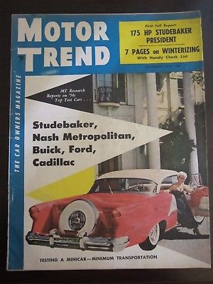 Motor Trend Magazine November 1954 Studebaker Nash Metropolitan Cadillac (AN)