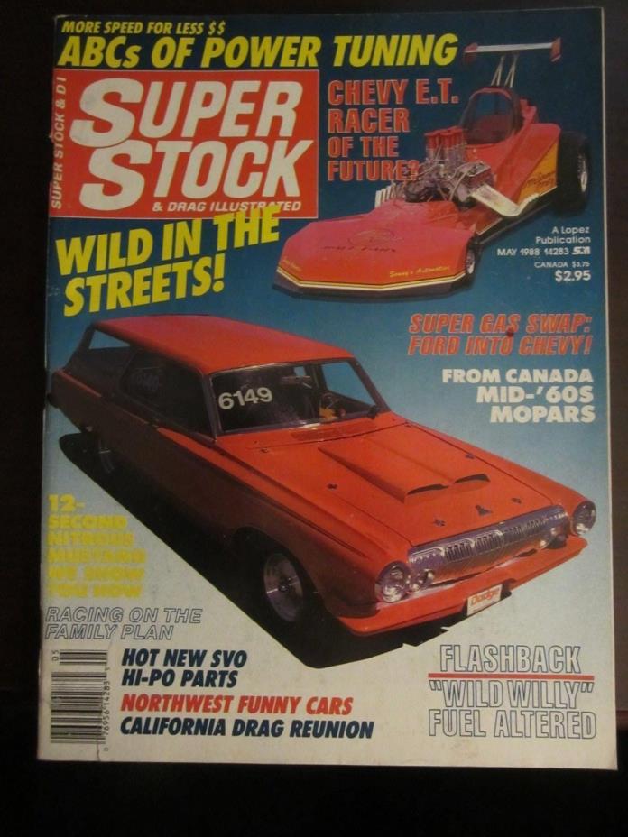 Super Stock & Drag Illustrated Magazine May 1988 Wild in the Streets (Y1)