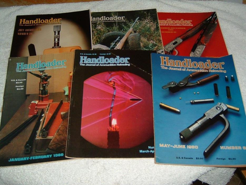 Vintage Handloader  1980  #s 83,& #84, #85, #86, #87, &  #88, like new condition