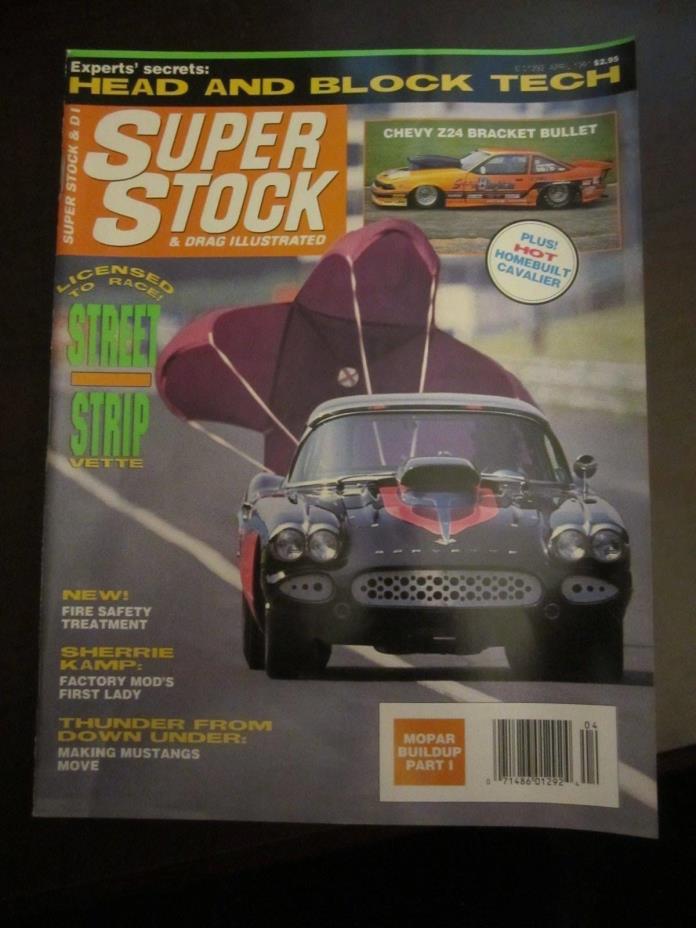 Super Stock & Drag Illustrated Magazine April 1991 Street Strip Vette (Y1) S AG