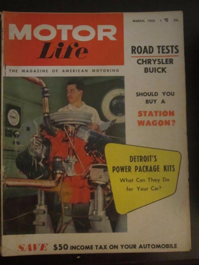 Motor Life Magazine March 1955 Detroit's Power Package Kits (VV) AE R