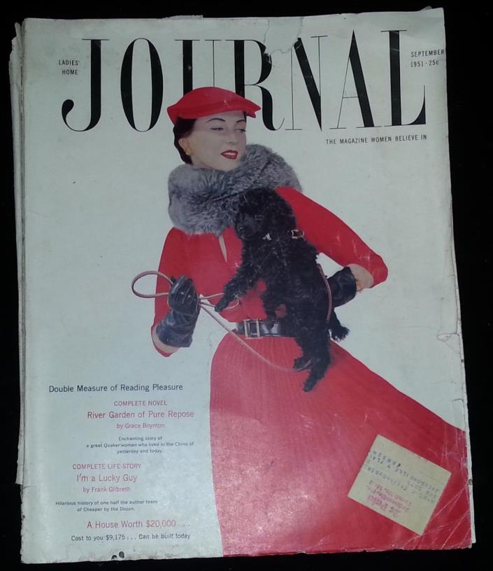 Ladies Home Journal September 1951 - Fair Condition