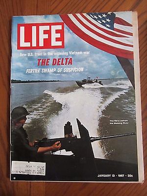 Life Magazine The Delta Navy Patrols The Mekong Delta Vietnam War January 1967