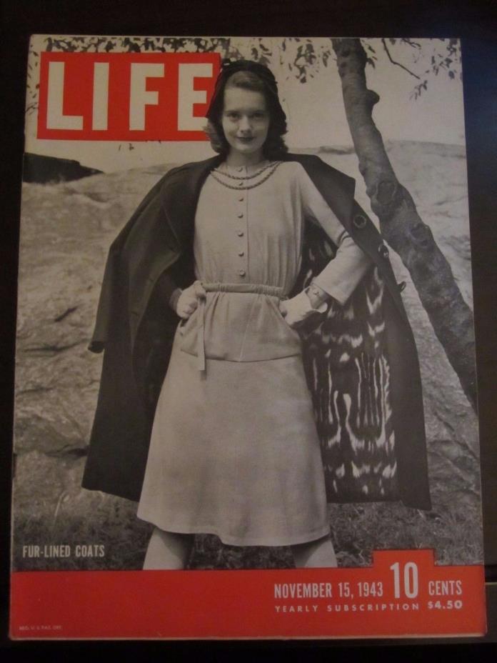 Life Magazine Fur Lined Coats November 1943
