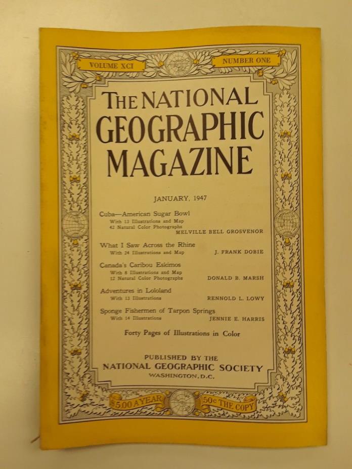 National Geographic: January, 1947