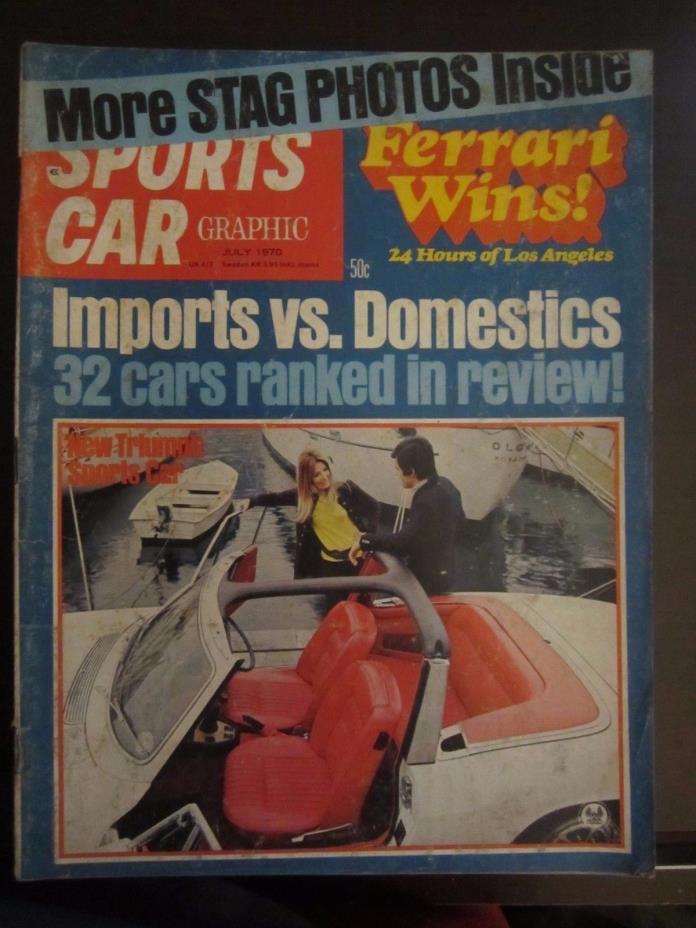 Sports Car Graphic Magazine July 1970 Imports vs. Domestics (RR) (Q)