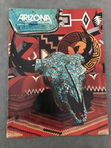 Collectible, Arizona Highways Magazine, January 1974, Turquoise, Indian Jewelry