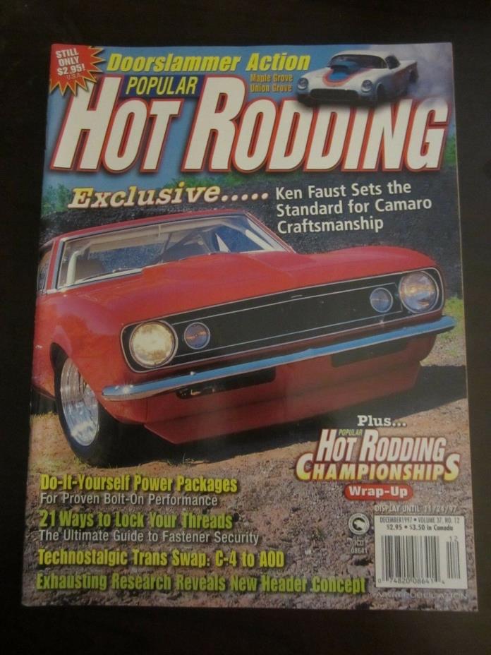 Popular Hot Rodding Magazine December 1997 1967 Ken Faust Camaro No Label W1 AF