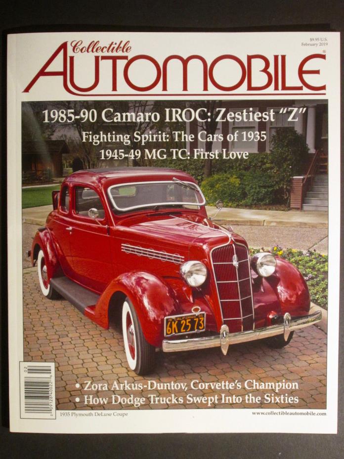 COLLECTIBLE AUTOMOBILE   1985-90 Camaro IROC, Cars of 1935  February 2019