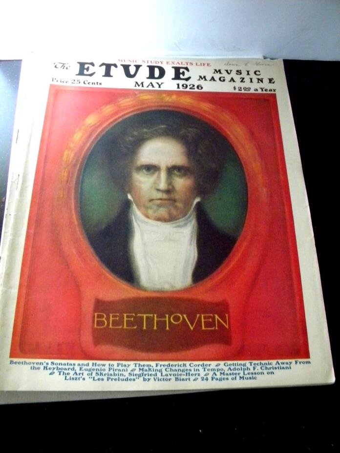 The Etude Magazine, May 1926, Beethoven