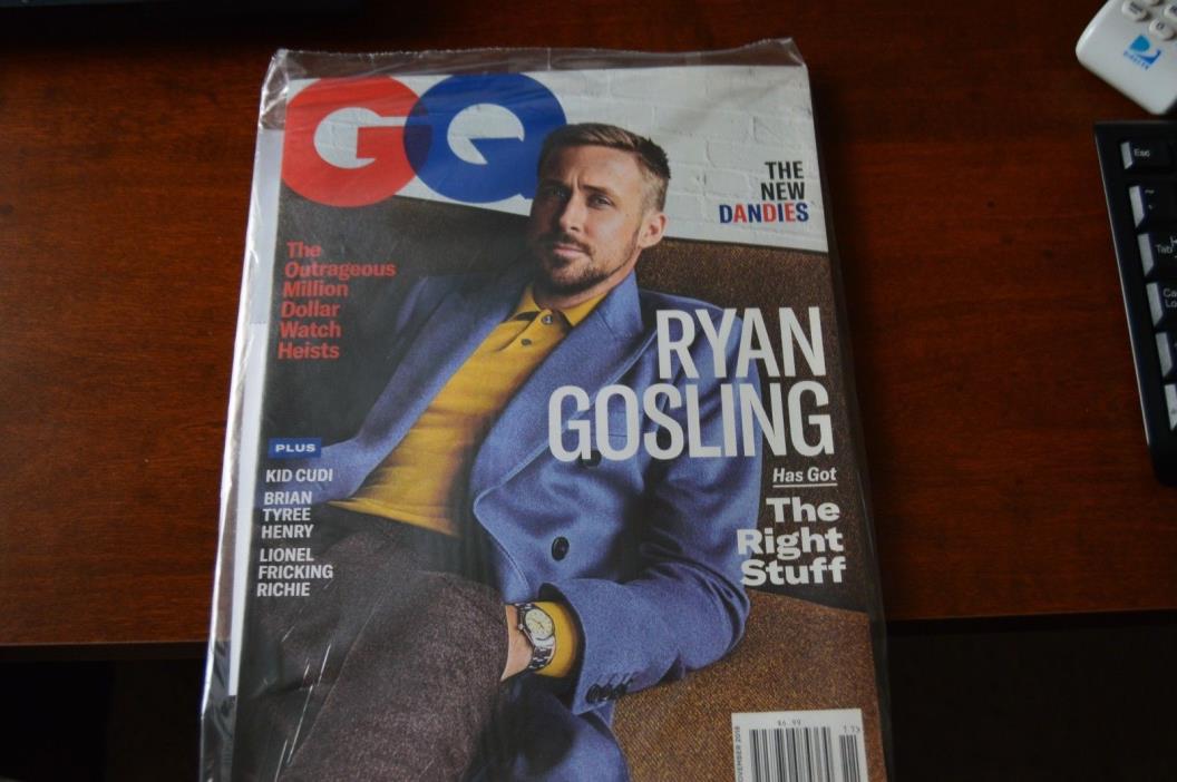 GQ Magazine -NOVEMBER  -  2018- RYAN GOSLING - KID CUDI- NEW