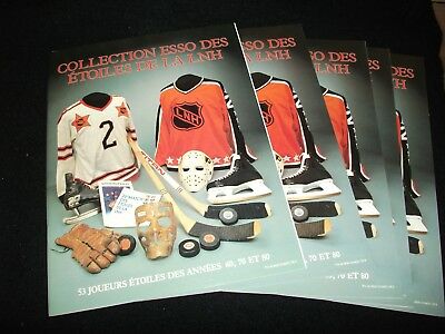 COLLECTION ESSO DES ETOILES LNH °LOT OF 5-UNDATED<>53 STAR PLAYERS ° FRENCH MAG.