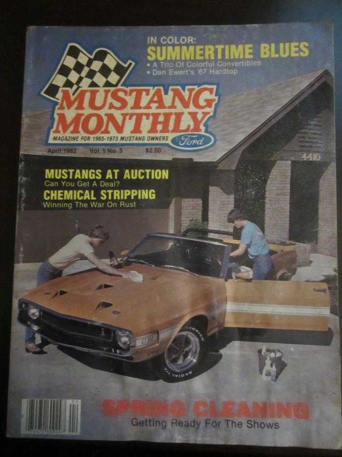 Mustang Monthly Magazine April 1982 At Auction Chemical Stripping '67 Hardtop Z3
