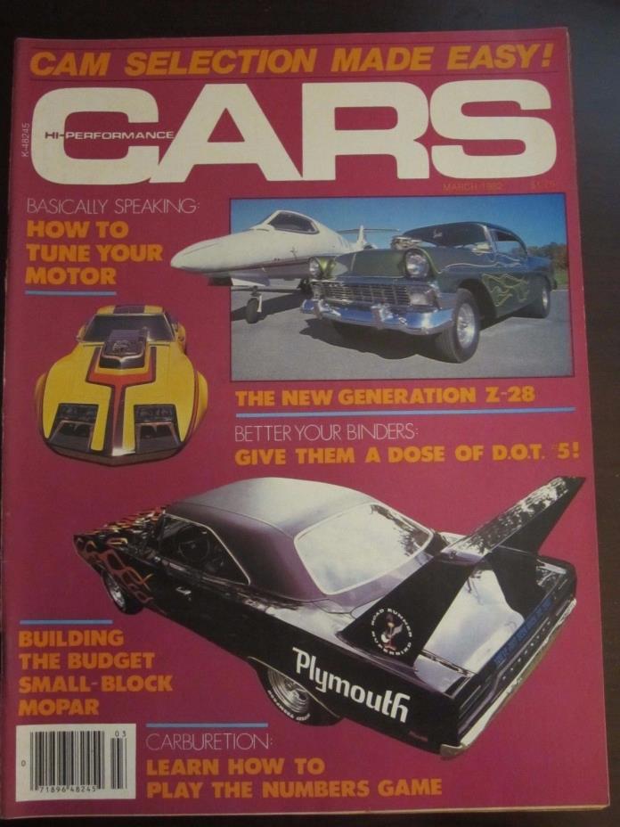 Hi Performance Cars Magazine March 1982 New Generation Z28 (X)
