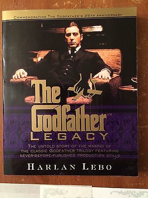 1st Ed. 25th Anniv. THE GODFATHER LEGACY by Harlan Lebo. Card signed by Coppola