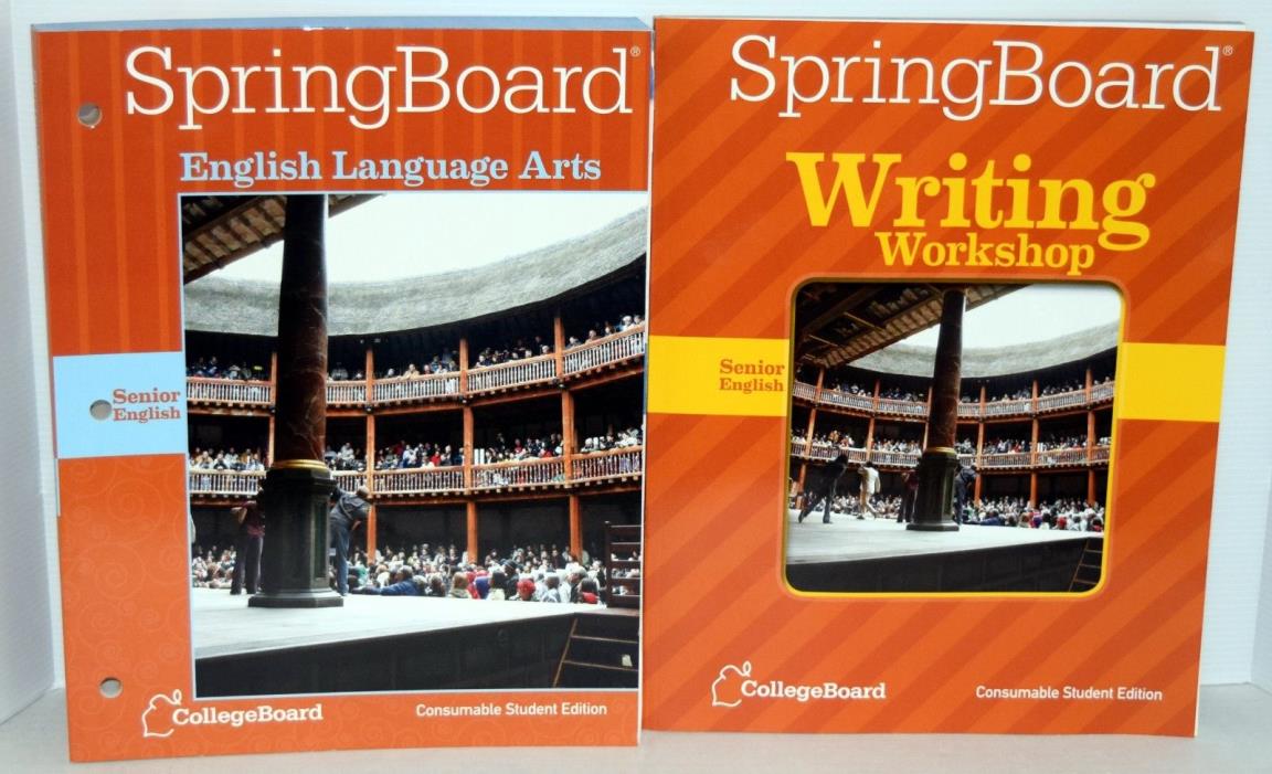 SpringBoard English Language Arts Senior English Gr 12  PLUS Writing Workshop !!