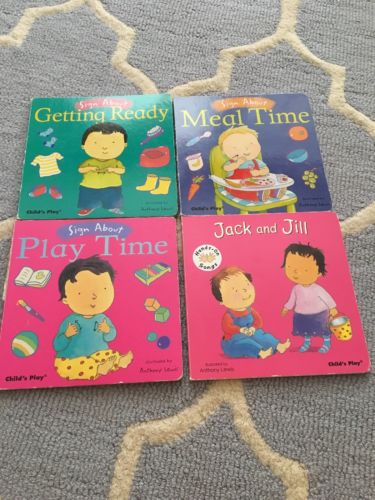 Sign About: Play Time (2006, Board Book); Getting Ready, Meal time, jack/jill