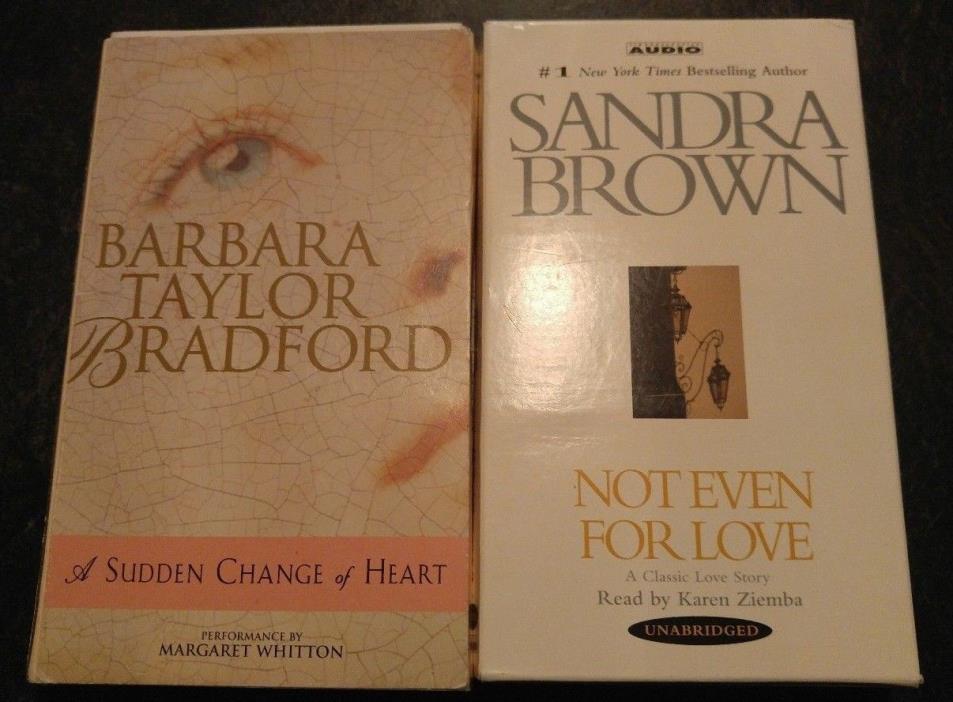 Sudden Change of Heart & Not Even For Love - 2 Audio Book Lot Set - Fast Ship!