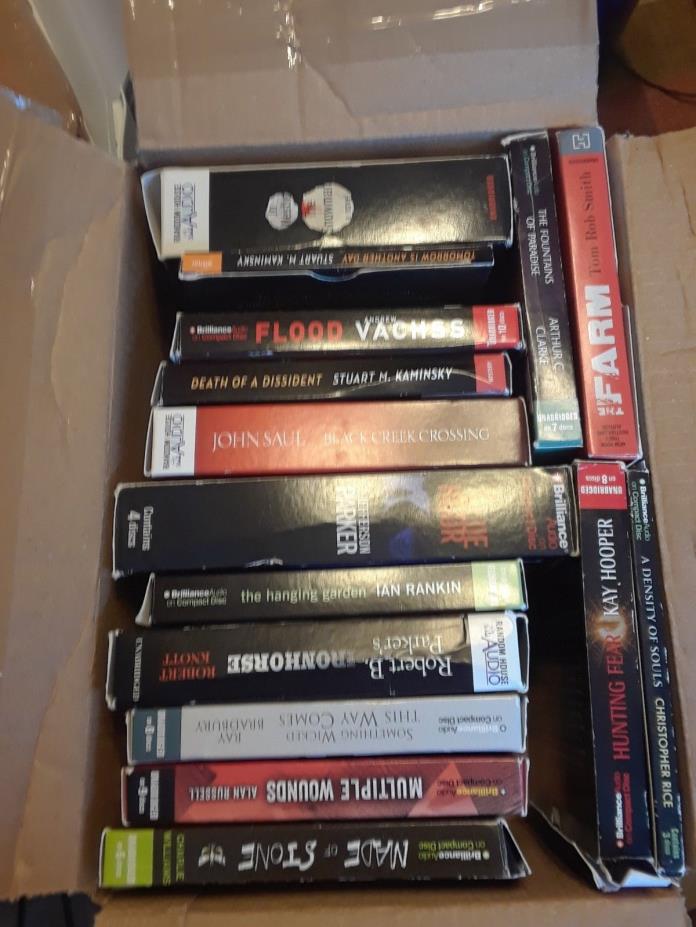 Large  Random Lot Box of Used Audio Books