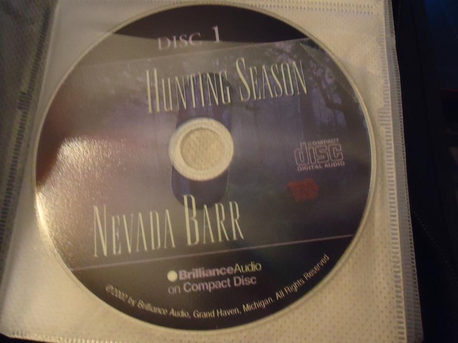 Lot of 4 'Neveda Barr' Audio Books with CD Carry Case:  Flashback, Hunting Seaso
