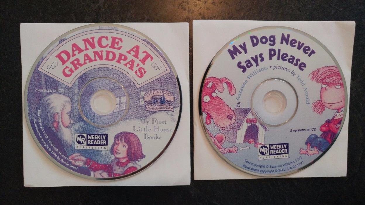 My Dog Never Says Please & Dance at Grandpa's Little House - 2 Audio Book CD Lot