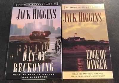 Audio Book Lot Set - Jack Higgins - Day of Reckoning & Edge of Danger - Nice!!