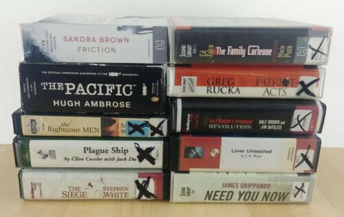 Mixed Of Lot Of 10 Audio Books Complete Unabridged Ex-Library Books (A)