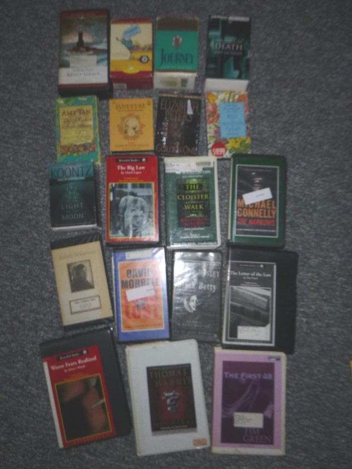 Mixed Lot of 19 Audio Books on Cassette Mystery~Thriller~Fiction~Classics